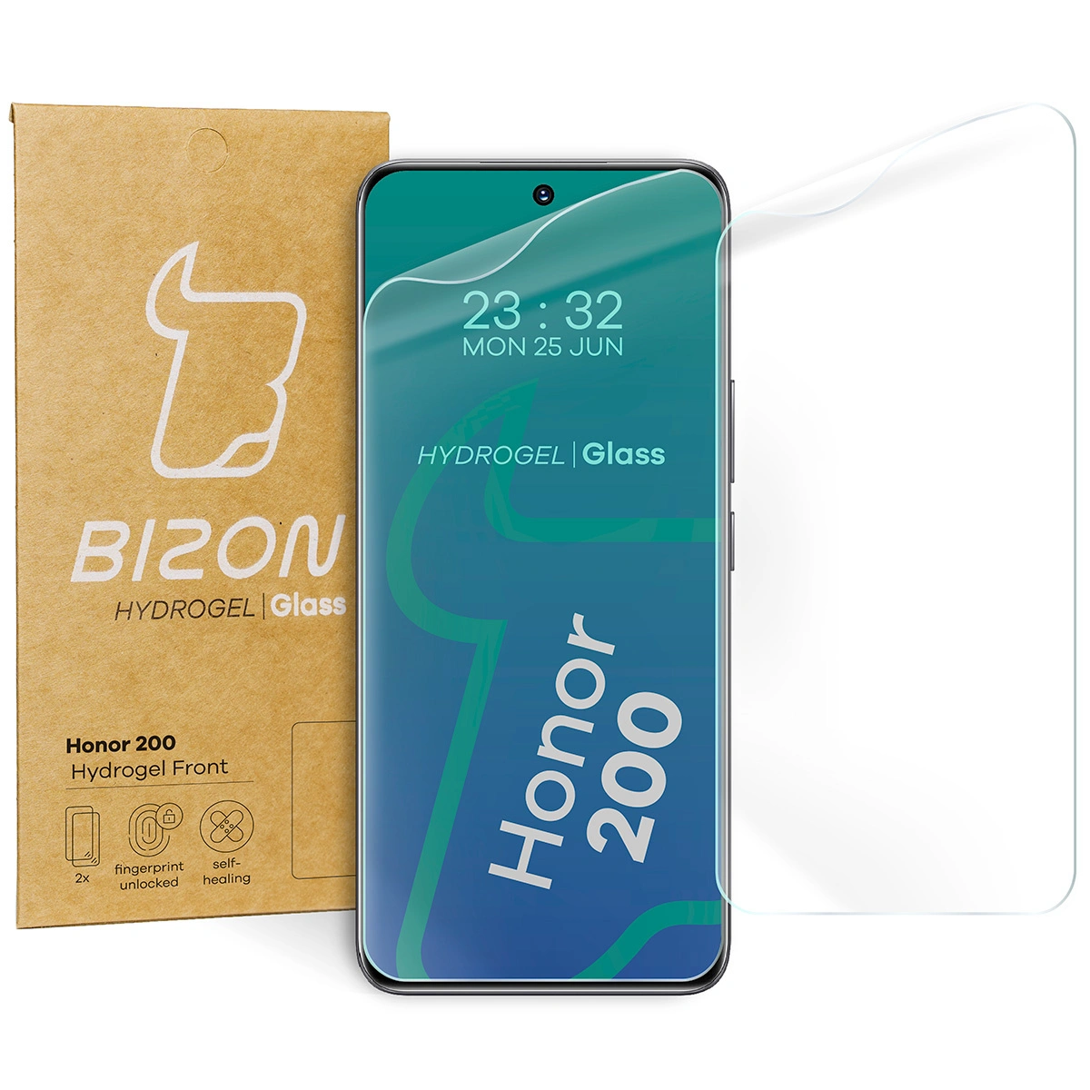 Ochranné sklo Bizon Glass Hydrogel Front Honor 200 [2 PACK]