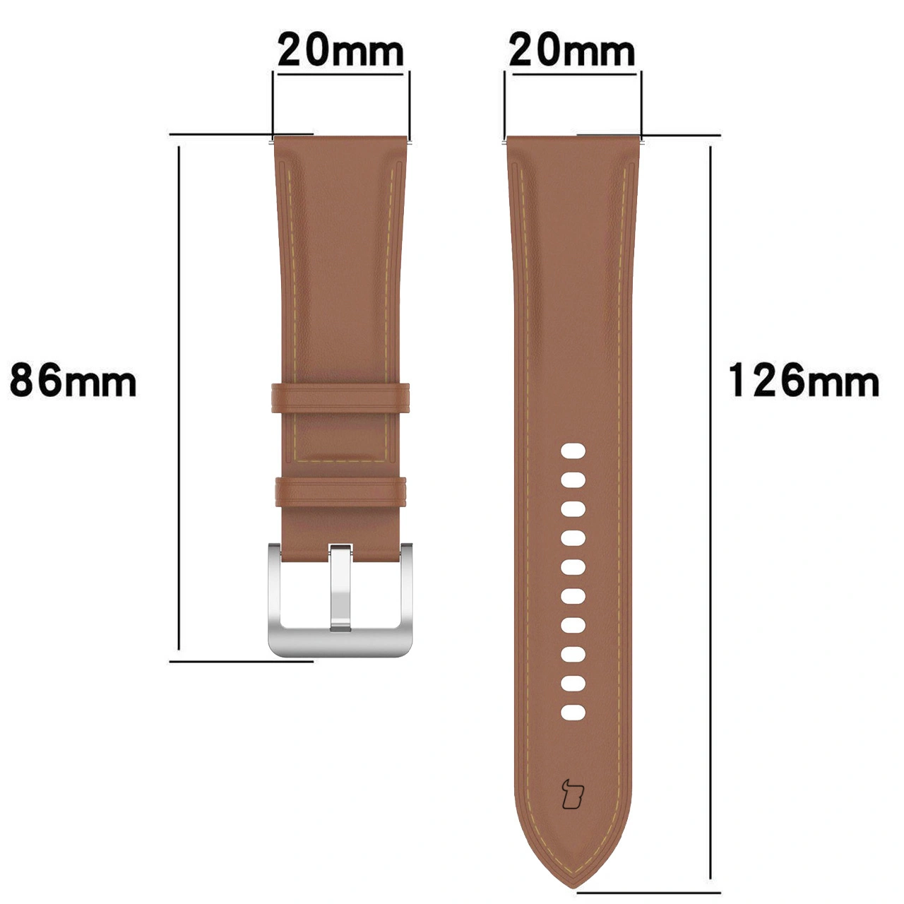 Kryt Bizon Strap Watch Casual Samsung Galaxy Watch FE/7/6/6 Classic/5/5Pro/4/4 Classic light brown