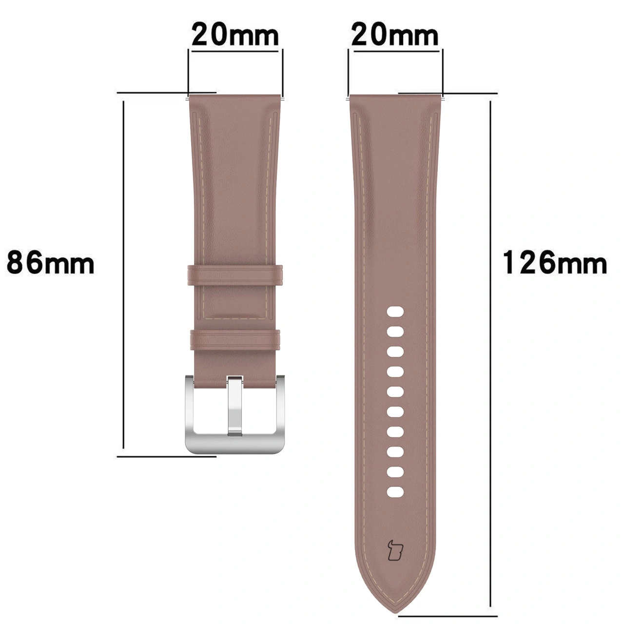 Kryt Bizon Strap Watch Casual Samsung Galaxy Watch FE/7/6/6 Classic/5/5Pro/4/4 Classic pink
