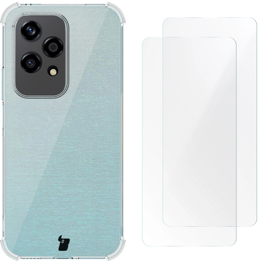 Kryt Bizon Case Clear Pack flexible case + 2x screen film Honor 200 Lite clear
