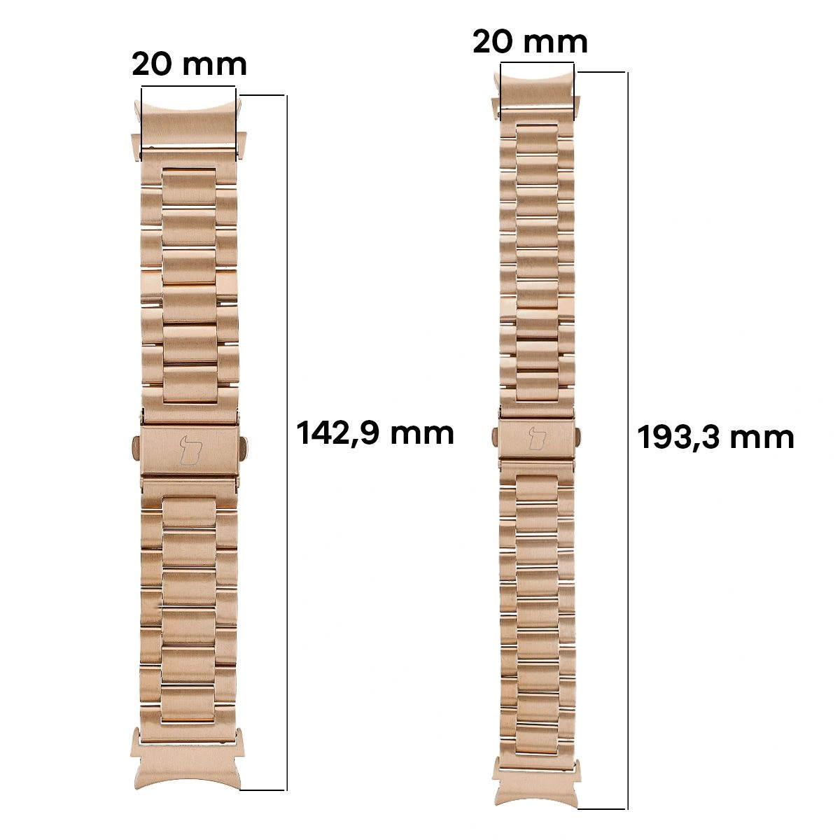 Kryt Bizon Strap Watch Aura Samsung Galaxy Watch FE/7/6/6 Classic/5/5 Pro/4/4 Classic rose gold
