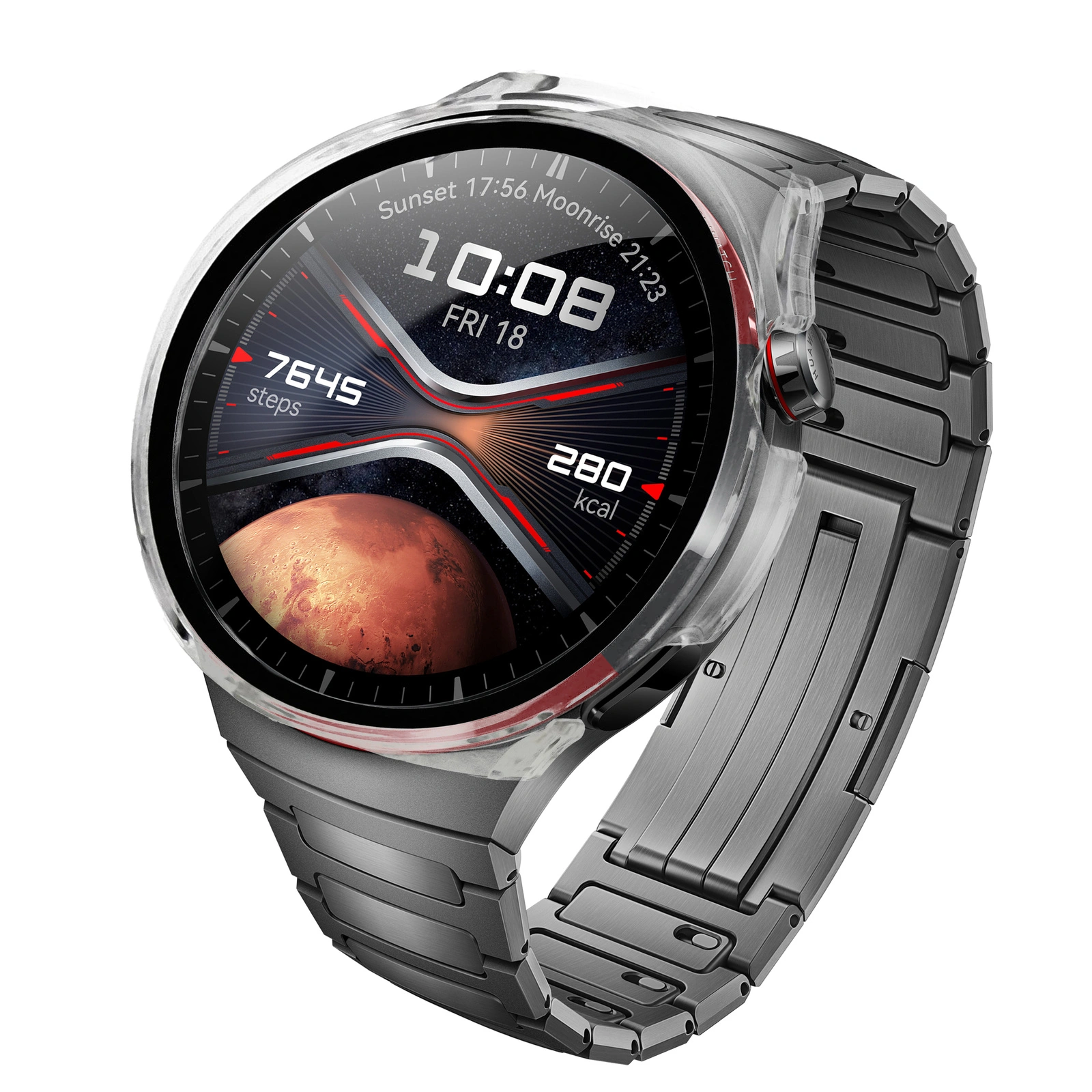 Kryt Bizon Case+Glass Watch Huawei Watch 4 Pro Space Edition clear