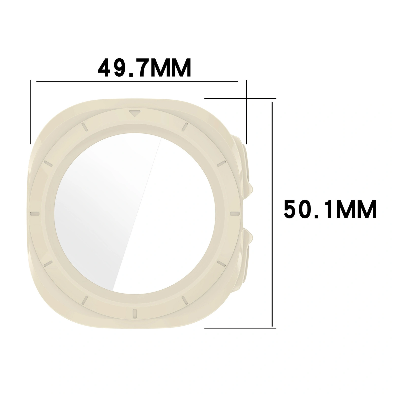 Kryt Bizon Case+Glass Watch Samsung Galaxy Watch Ultra 47 mm beige