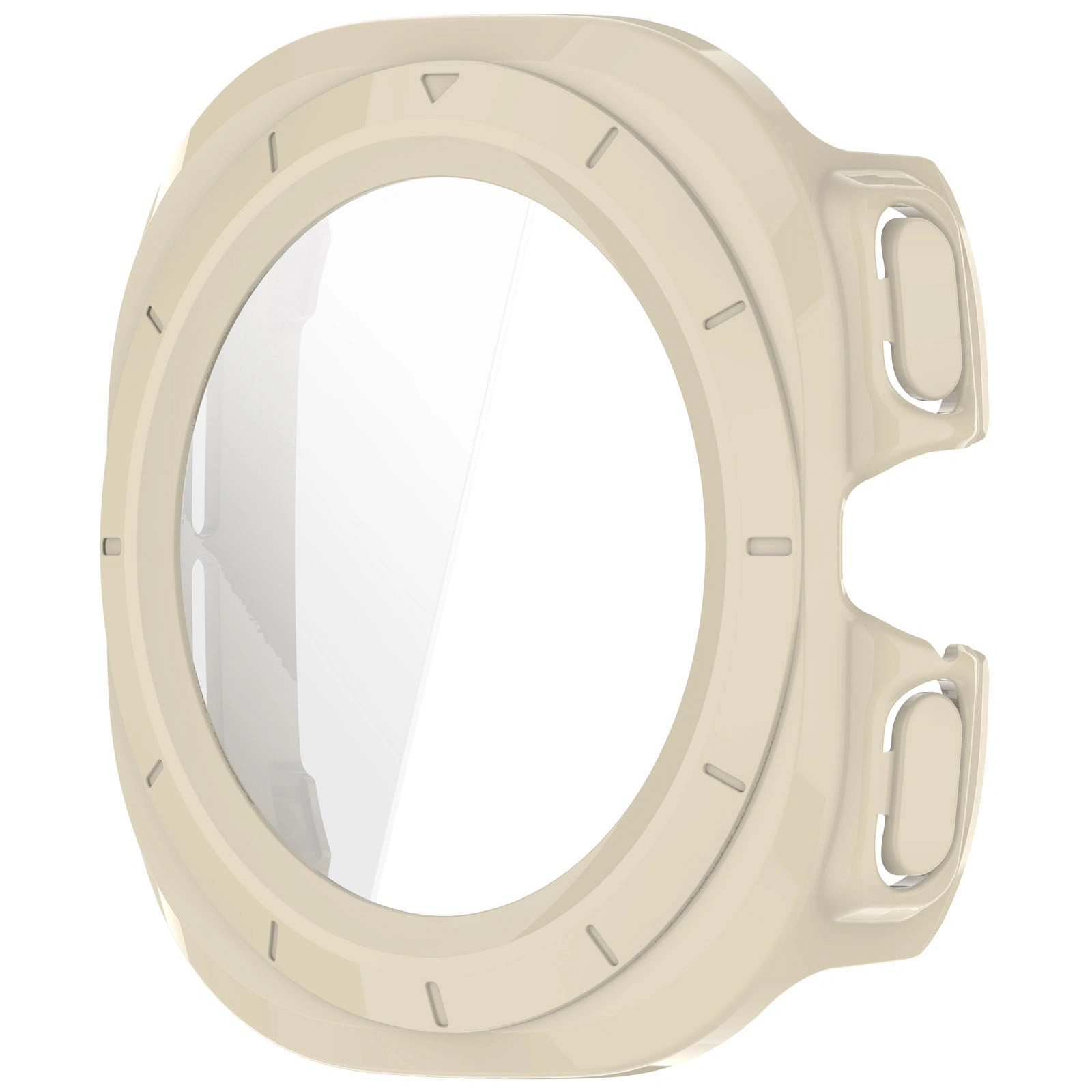 Kryt Bizon Case+Glass Watch Samsung Galaxy Watch Ultra 47 mm beige