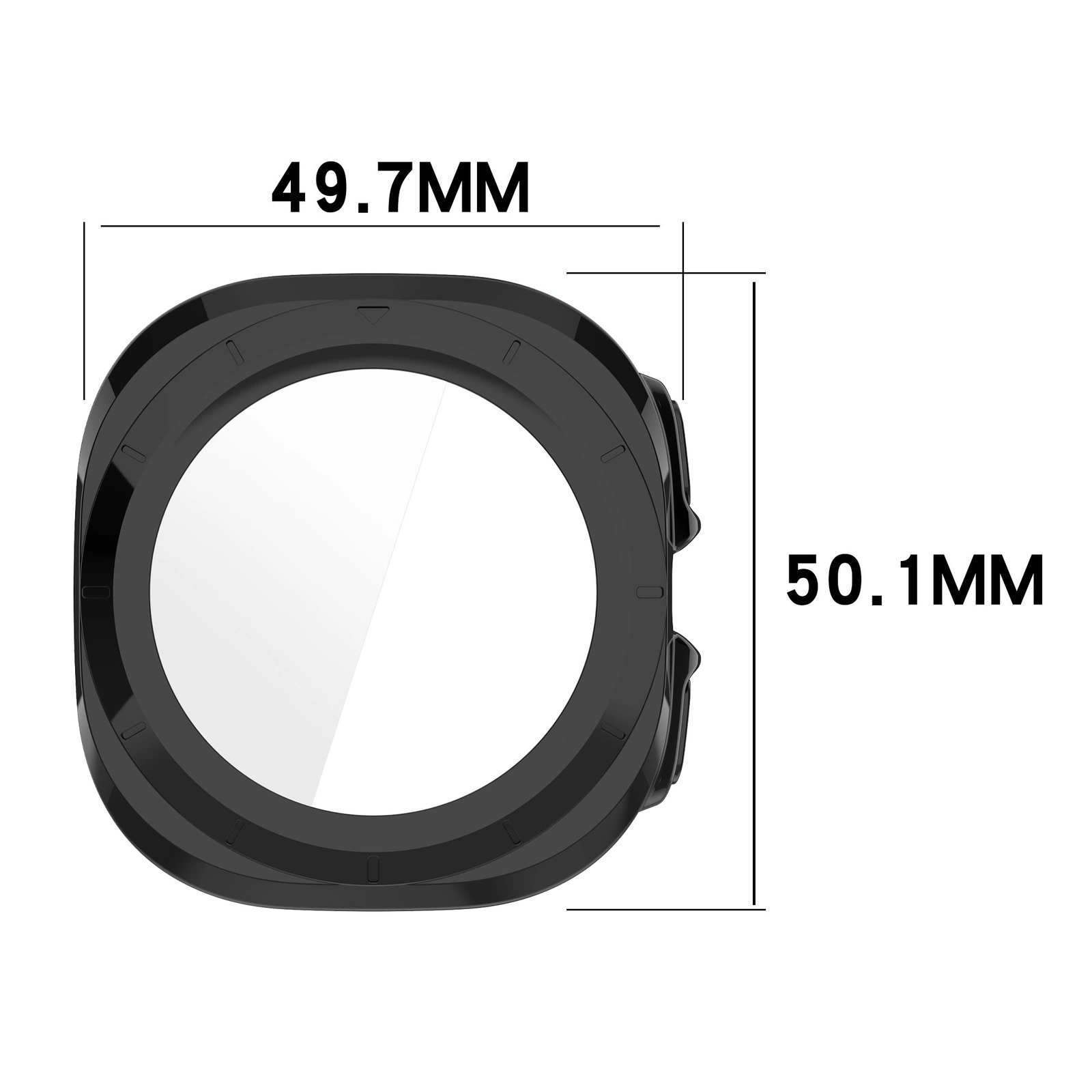 Kryt Bizon Case+Glass Watch Samsung Galaxy Watch Ultra 47 mm black