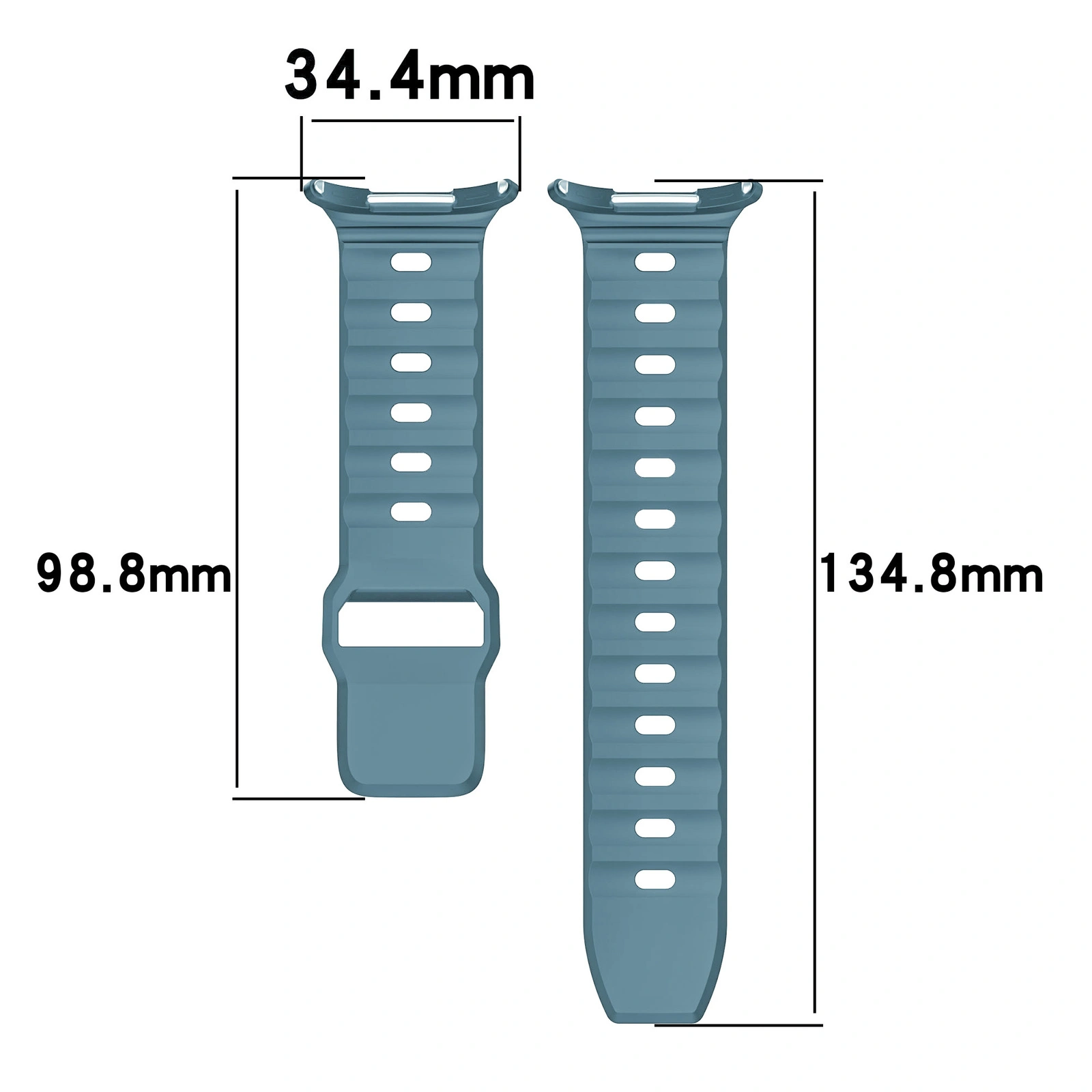 Kryt Bizon Strap Watch Silicone Samsung Galaxy Watch Ultra 47 mm blue