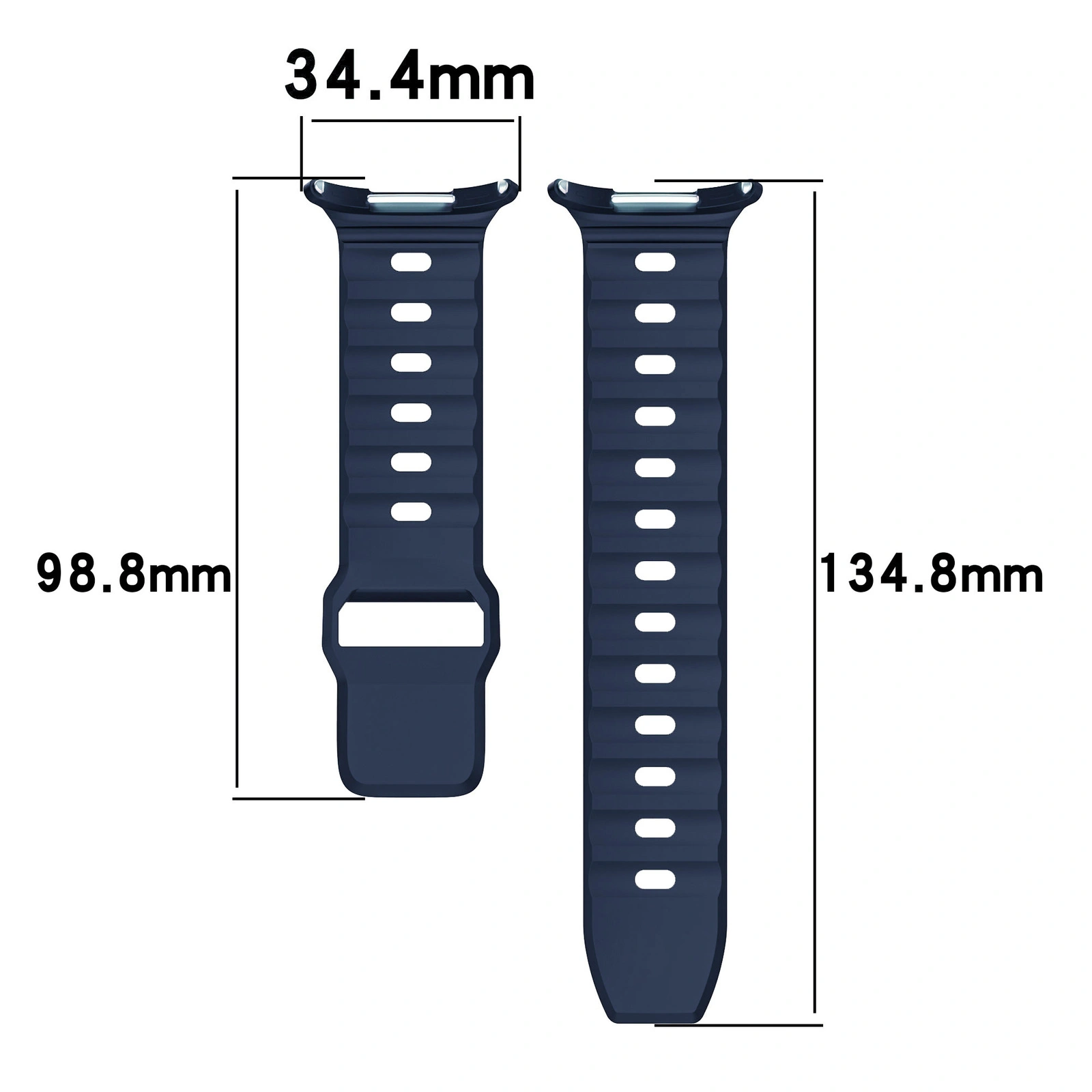 Kryt Bizon Strap Watch Silicone Samsung Galaxy Watch Ultra 47 mm navy blue