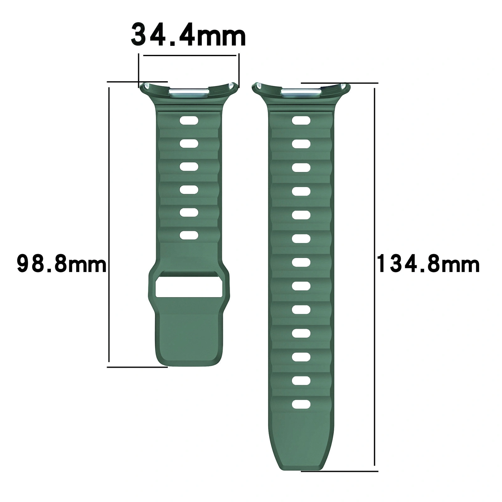 Kryt Bizon Strap Watch Silicone Samsung Galaxy Watch Ultra 47 mm dark green
