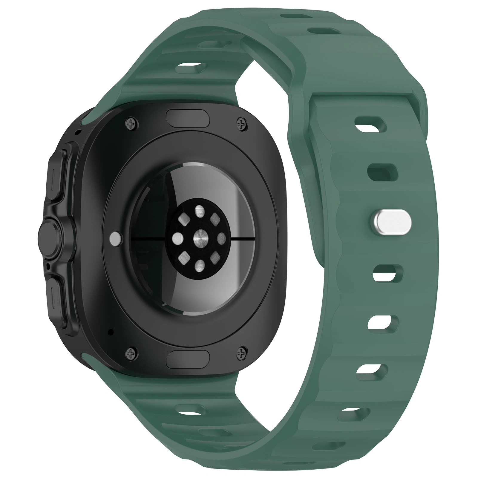 Kryt Bizon Strap Watch Silicone Samsung Galaxy Watch Ultra 47 mm dark green