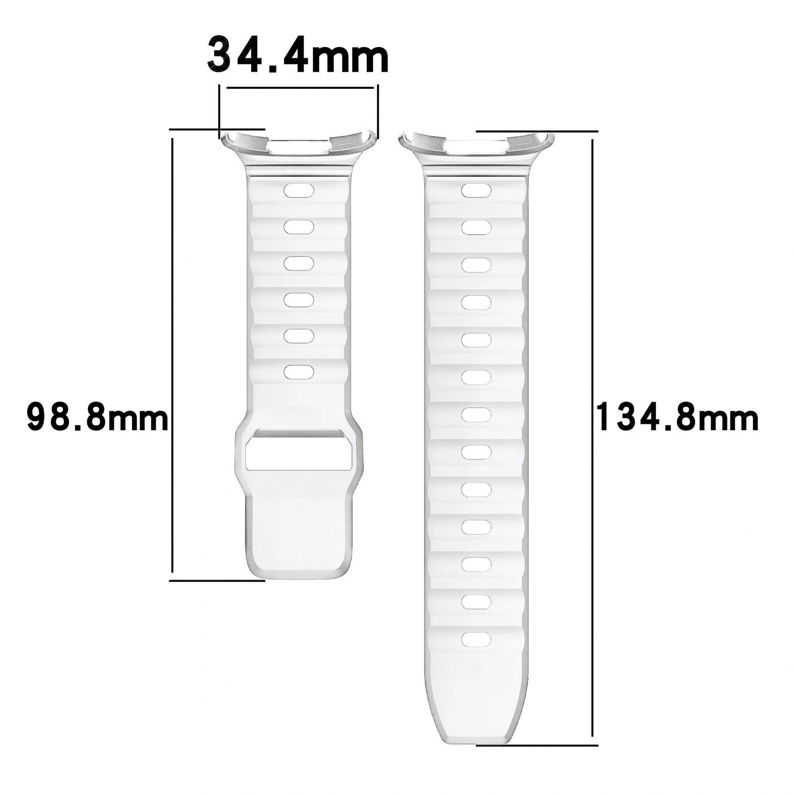 Kryt Bizon Strap Watch Silicone Samsung Galaxy Watch Ultra 47 mm white