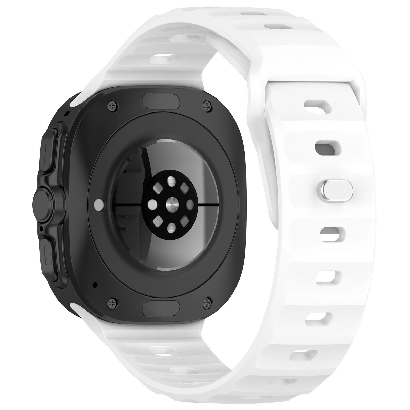 Kryt Bizon Strap Watch Silicone Samsung Galaxy Watch Ultra 47 mm white