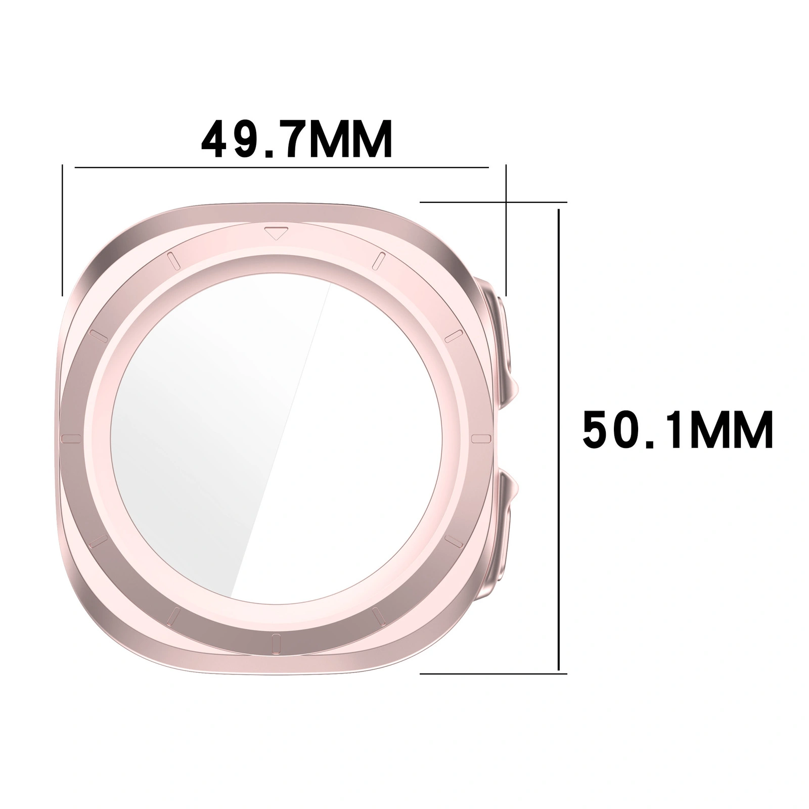 Kryt Bizon Case+Glass Watch Samsung Galaxy Watch Ultra 47 mm satin pink