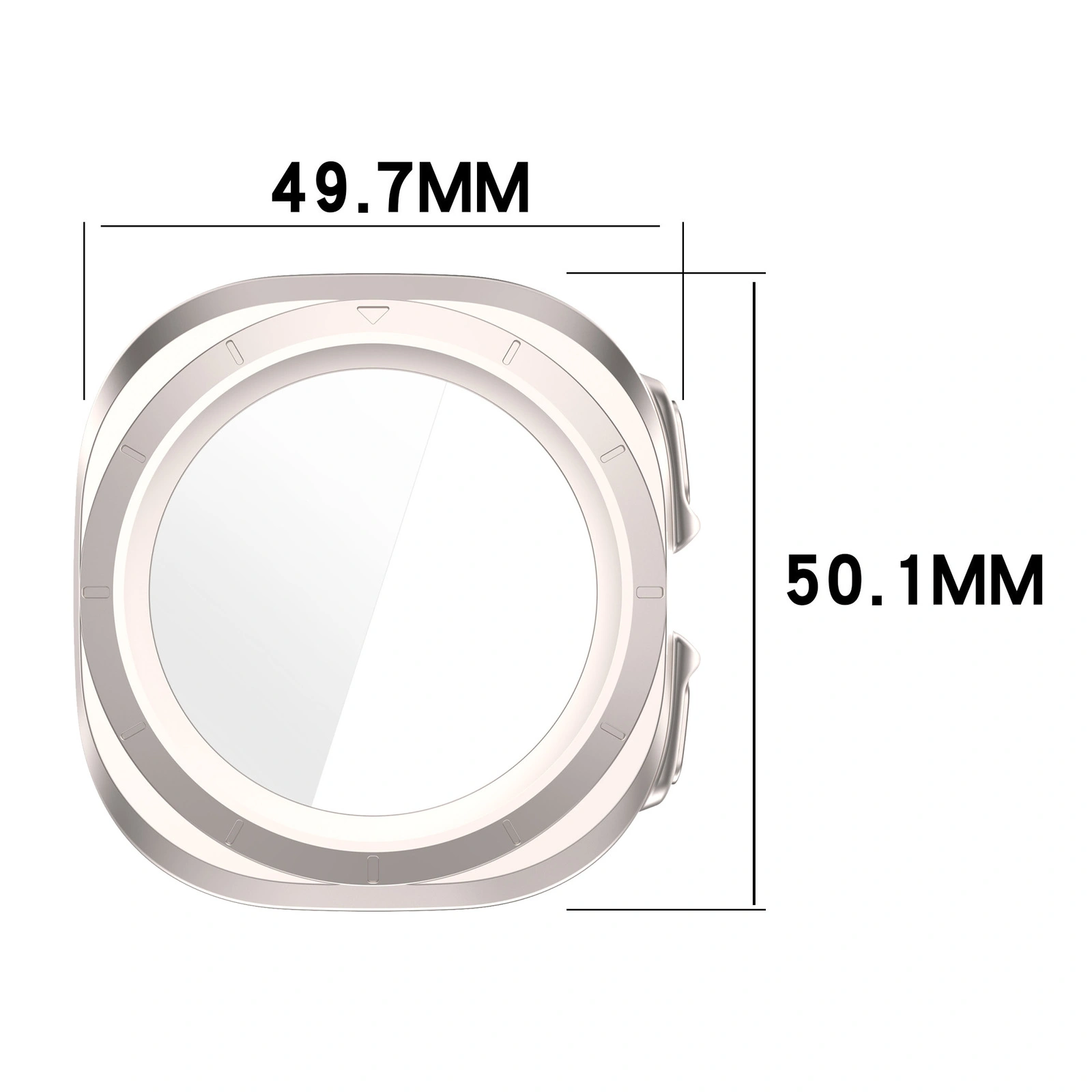 Kryt Bizon Case+Glass Watch Samsung Galaxy Watch Ultra 47 mm satin champagne
