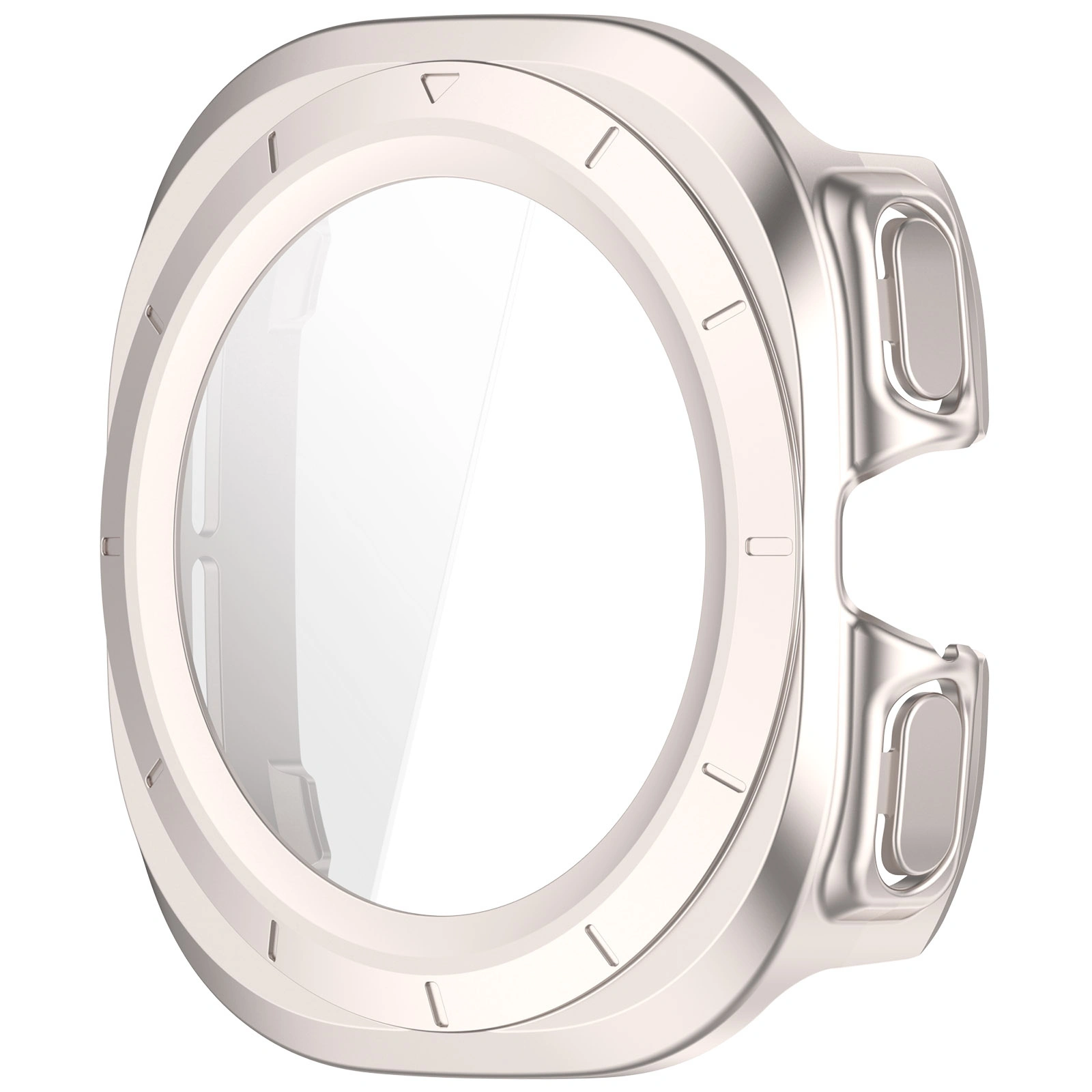 Kryt Bizon Case+Glass Watch Samsung Galaxy Watch Ultra 47 mm satin champagne