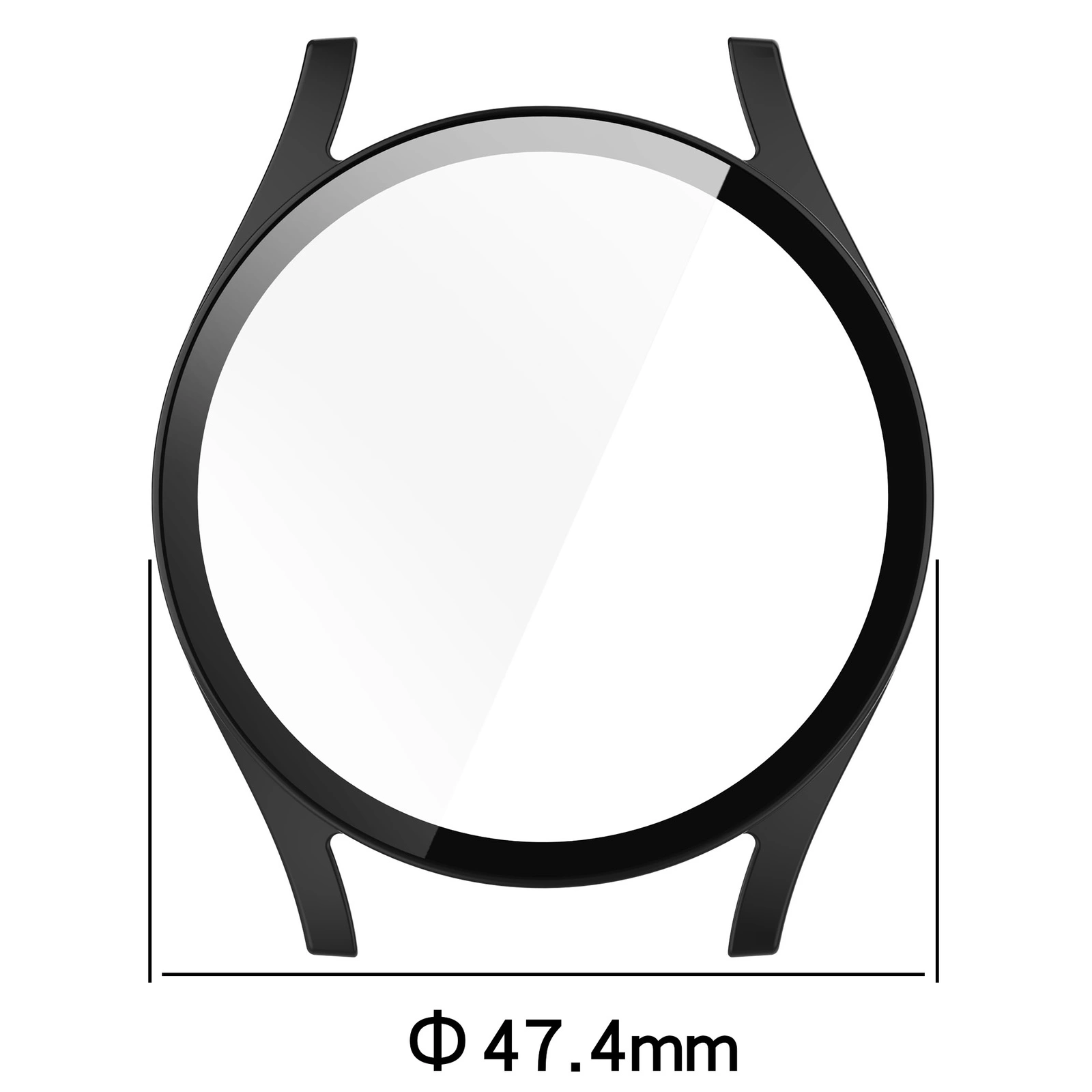 Kryt Bizon Case+Glass Watch Samsung Galaxy Watch 7 44 mm black
