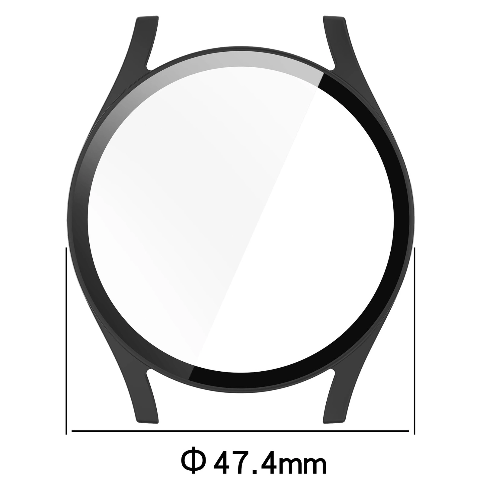 Kryt Bizon Case+Glass Watch Samsung Galaxy Watch 7 44 mm black matte