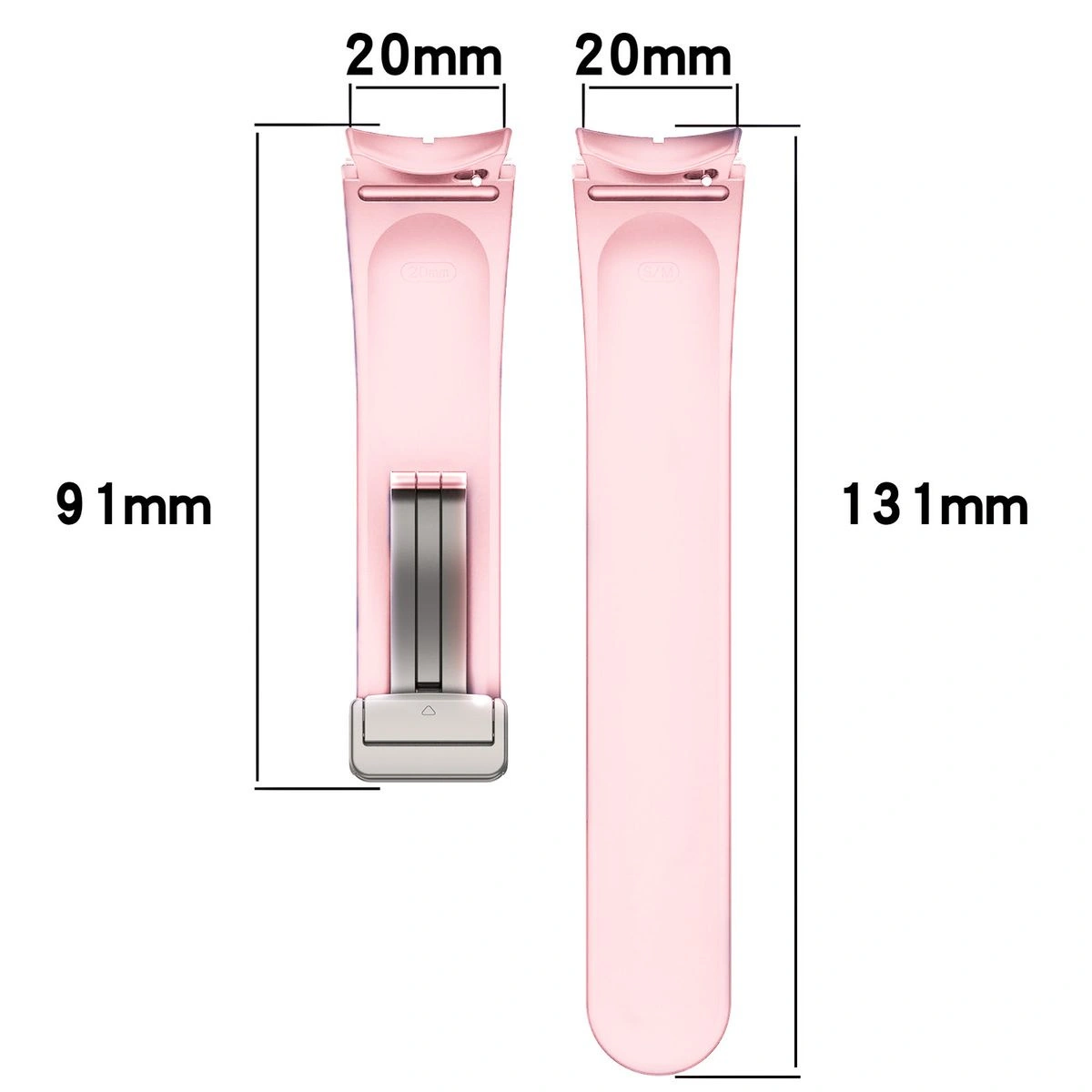 Kryt Bizon Strap Watch Silicone Samsung Galaxy Watch FE/7/6/6 Classic/5/5 Pro/4/4 Classic light rose