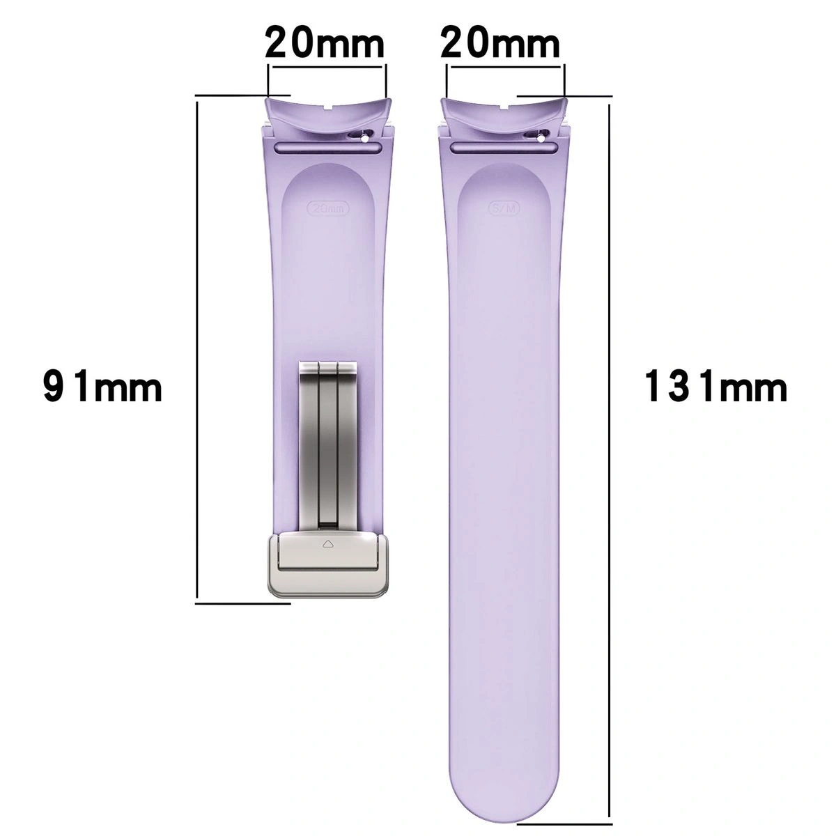 Kryt Bizon Strap Watch Silicone Samsung Galaxy Watch FE/7/6/6 Classic/5/5 Pro/4/4 Classic lavender