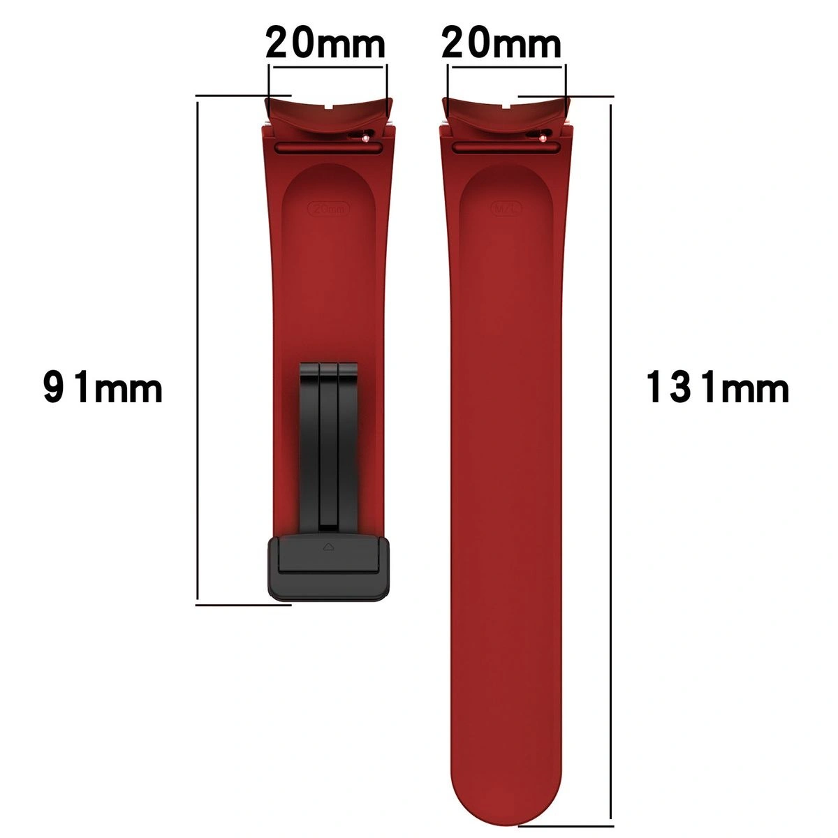 Kryt Bizon Strap Watch Silicone Samsung Galaxy Watch FE/7/6/6 Classic/5/5 Pro/4/4 Classic burgundy