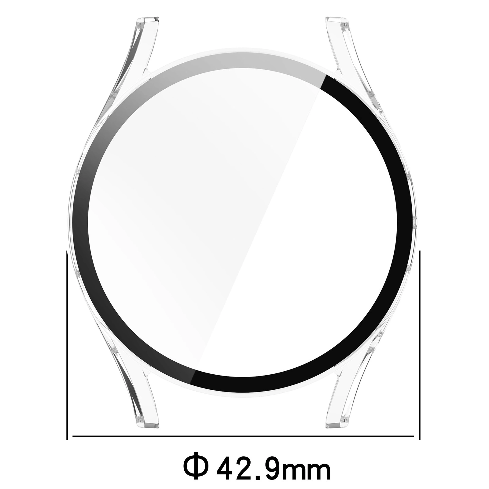Kryt Bizon Case+Glass Watch Samsung Galaxy Watch 7 40 mm clear