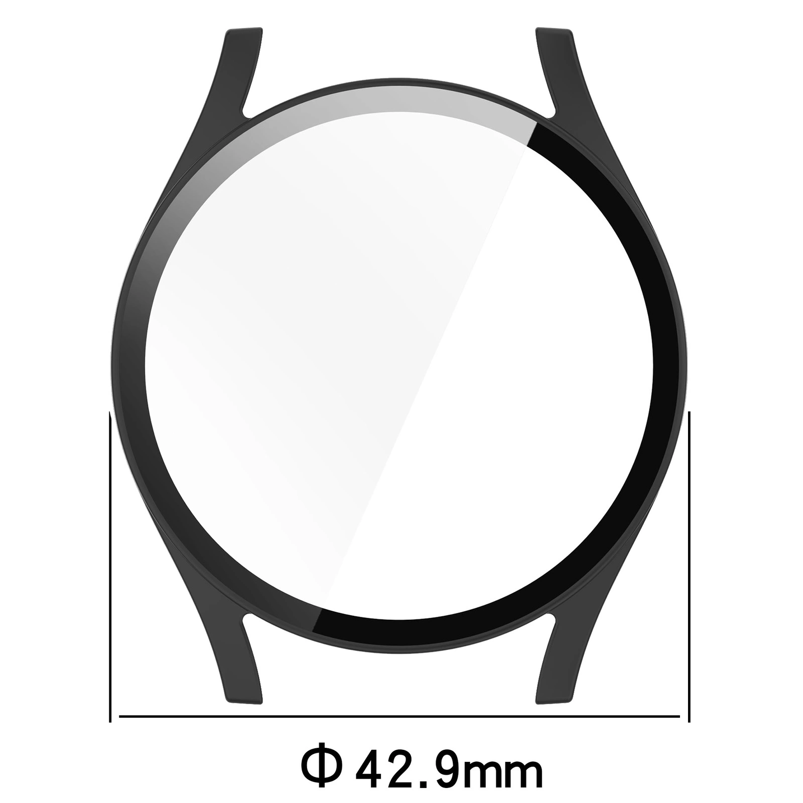 Kryt Bizon Case+Glass Watch Samsung Galaxy Watch 7 40 mm black matte