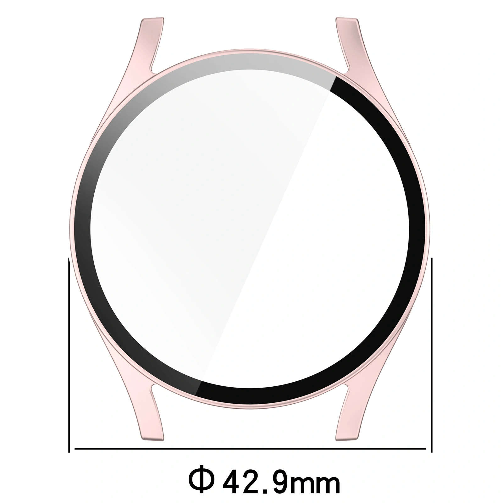 Kryt Bizon Case+Glass Watch Samsung Galaxy Watch 7 40 mm satin pink
