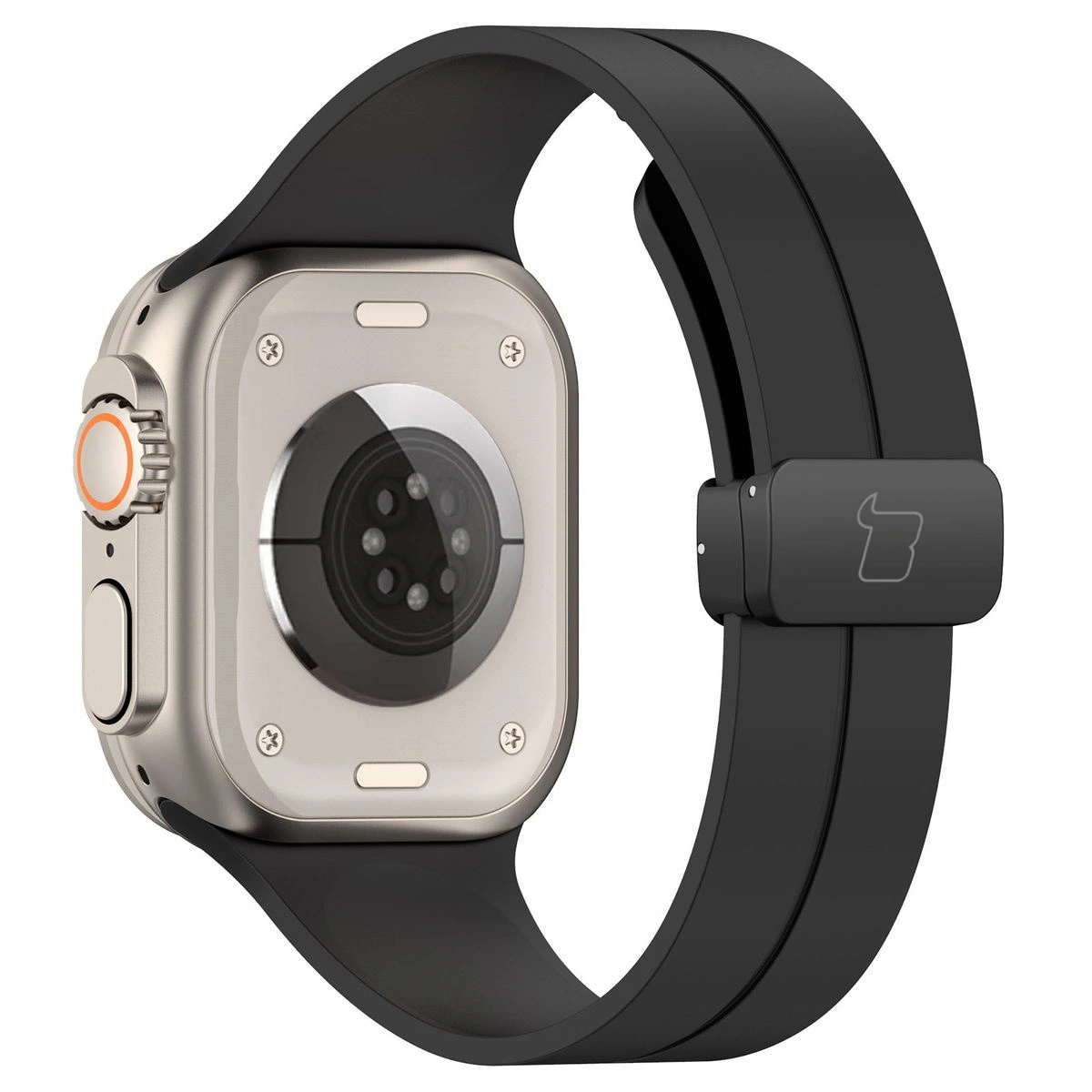 Bizon Strap Watch Silicone Apple Watch 44/45/46/49 mm black
