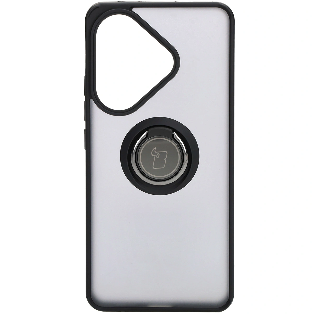 Kryt Bizon Case Hybrid Ring Xiaomi Poco F6 smoky with a black frame