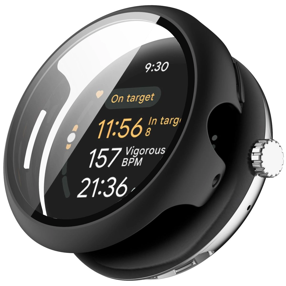 Kryt Bizon Case+Glass Watch Google Pixel Watch 3 45mm black