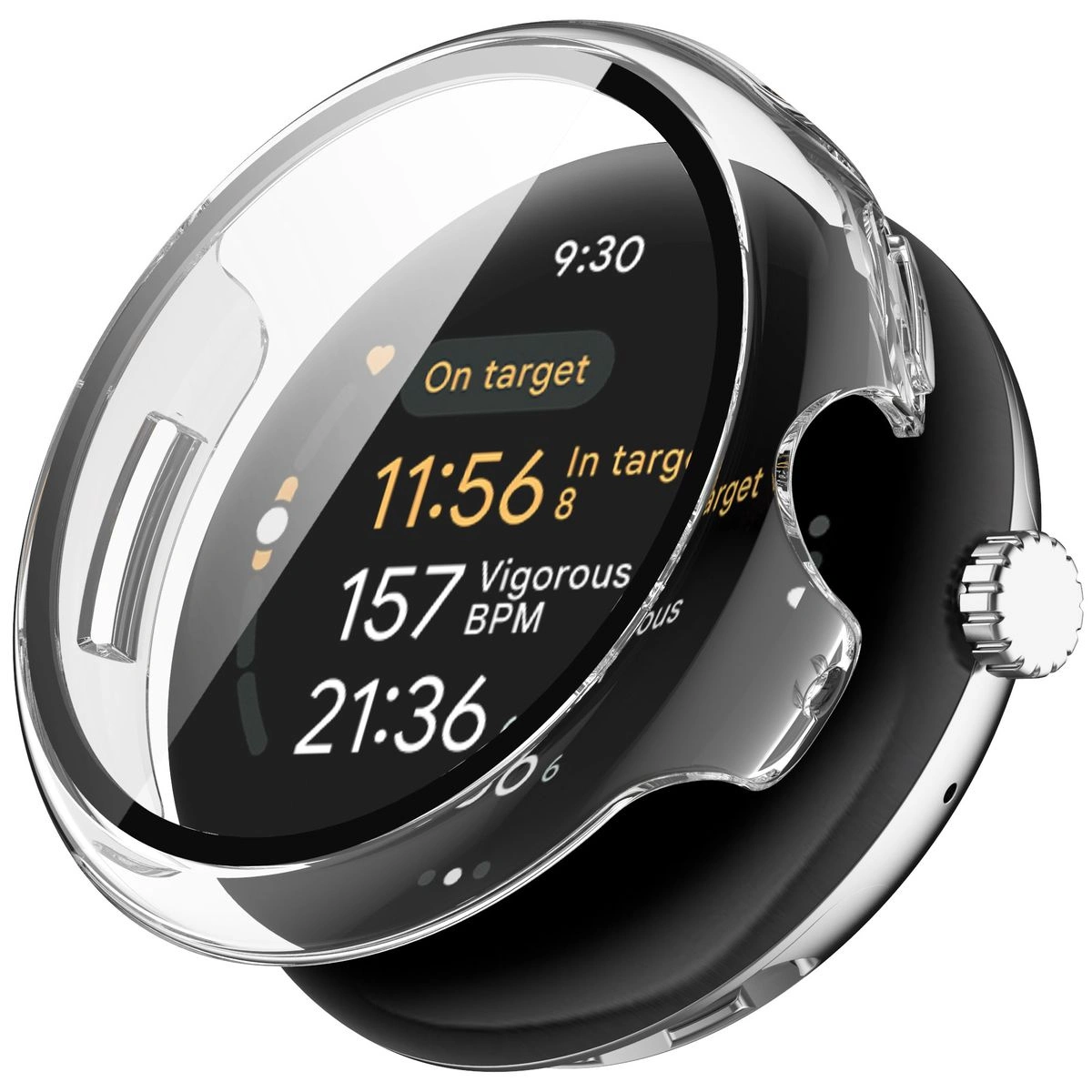 Kryt Bizon Case+Glass Watch Google Pixel Watch 3 45mm clear