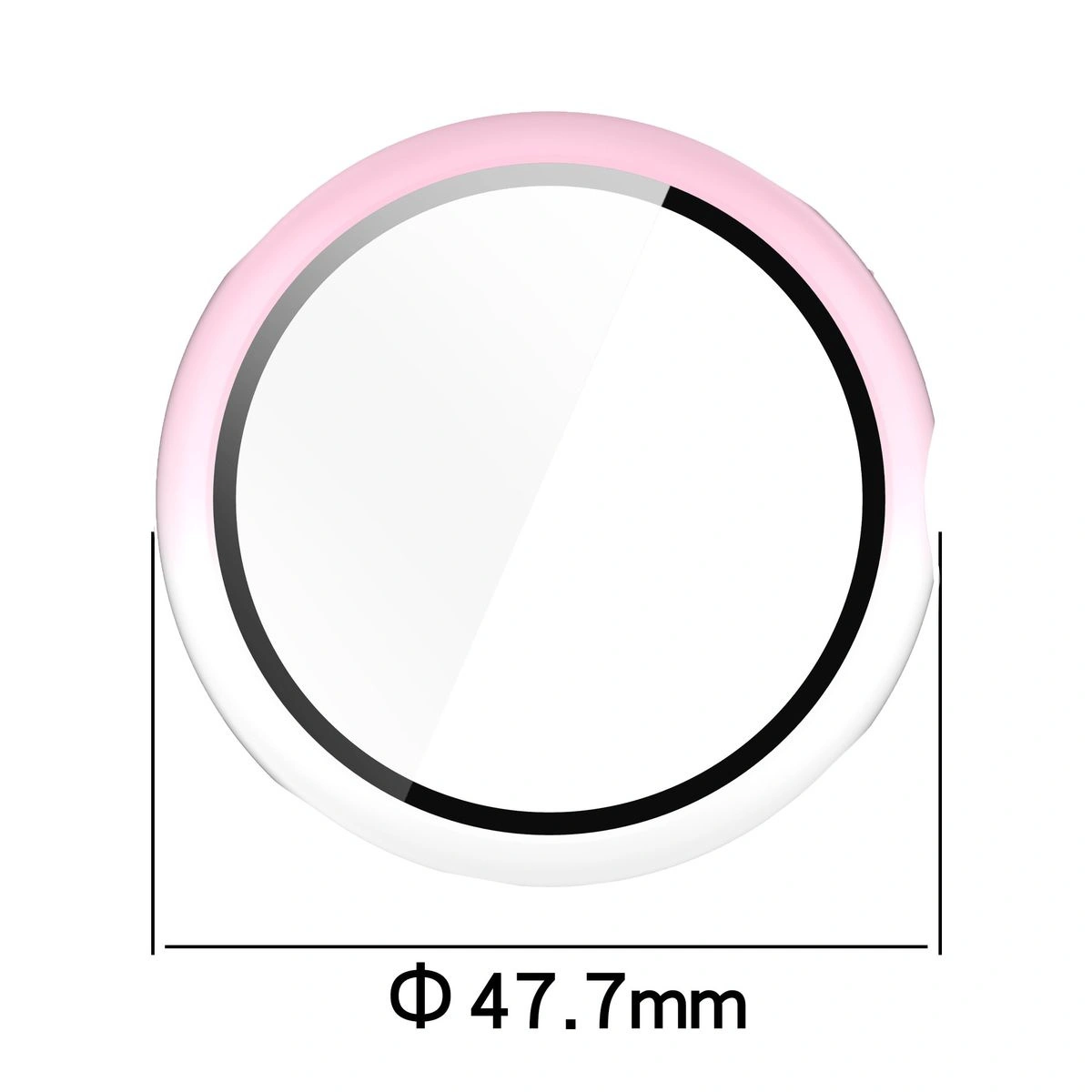 Kryt Bizon Case+Glass Watch Google Pixel Watch 3 45mm white pink