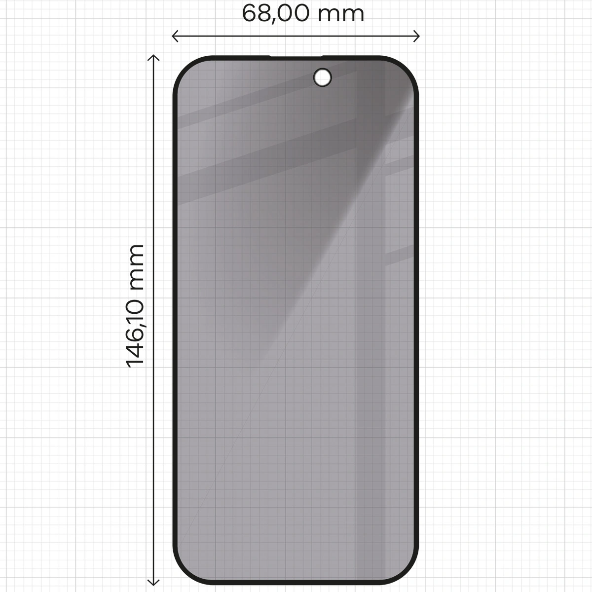 Ochranné sklo Bizon Glass Edge Shadow Apple iPhone 16 Pro tinted with a black frame
