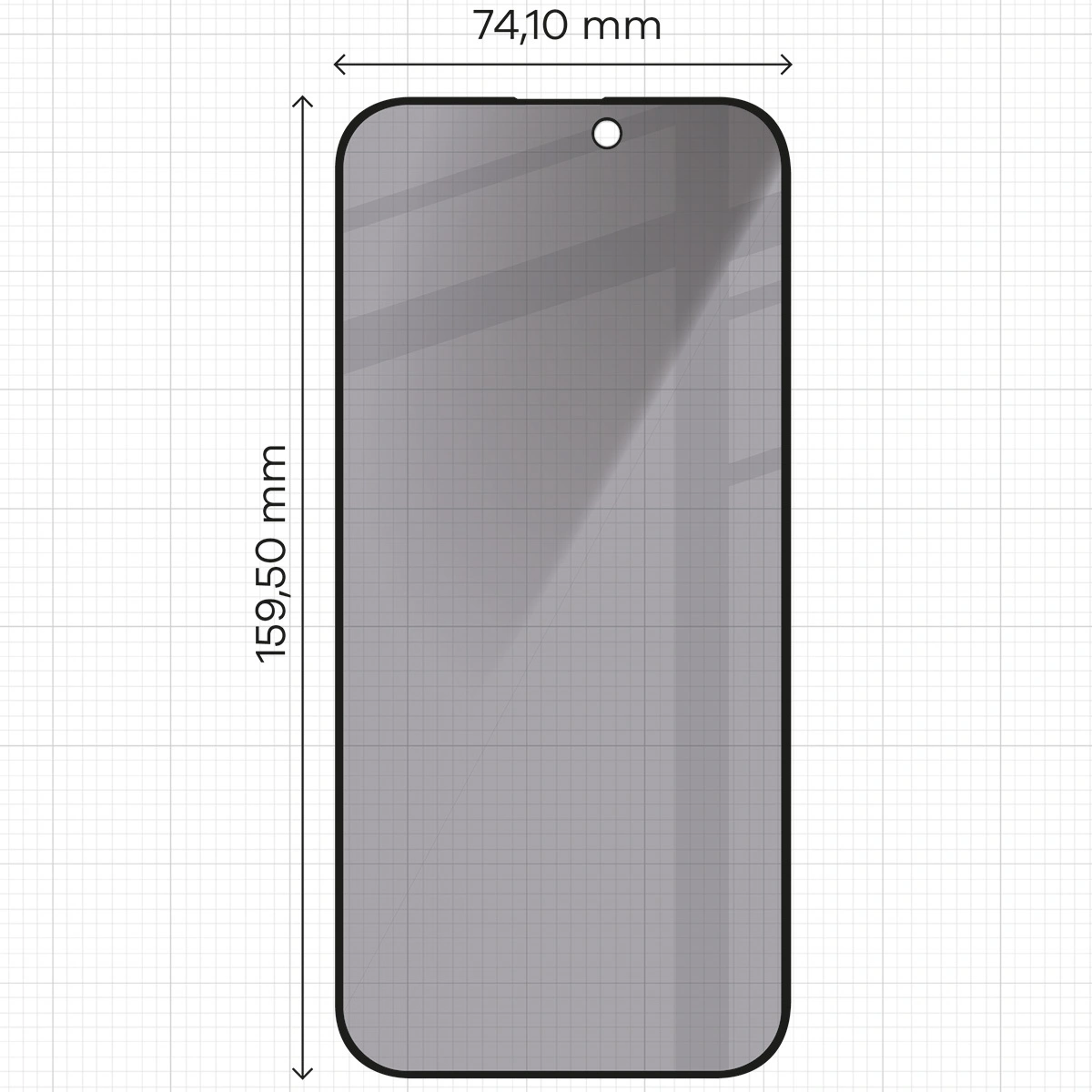 Ochranné sklo Bizon Glass Edge Shadow Apple iPhone 16 Pro Max tinted with a black frame