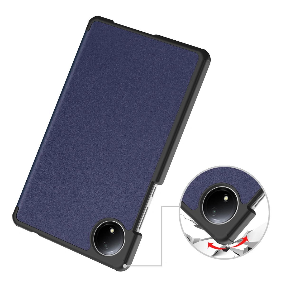 Kryt Bizon Case Tab Croc Xiaomi Redmi Pad SE 8.7 dark blue