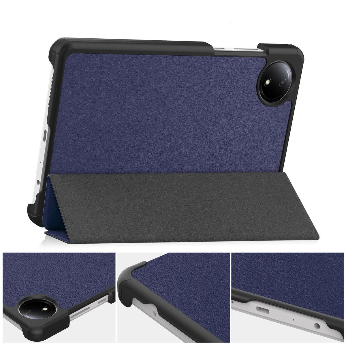 Kryt Bizon Case Tab Croc Xiaomi Redmi Pad SE 8.7 dark blue