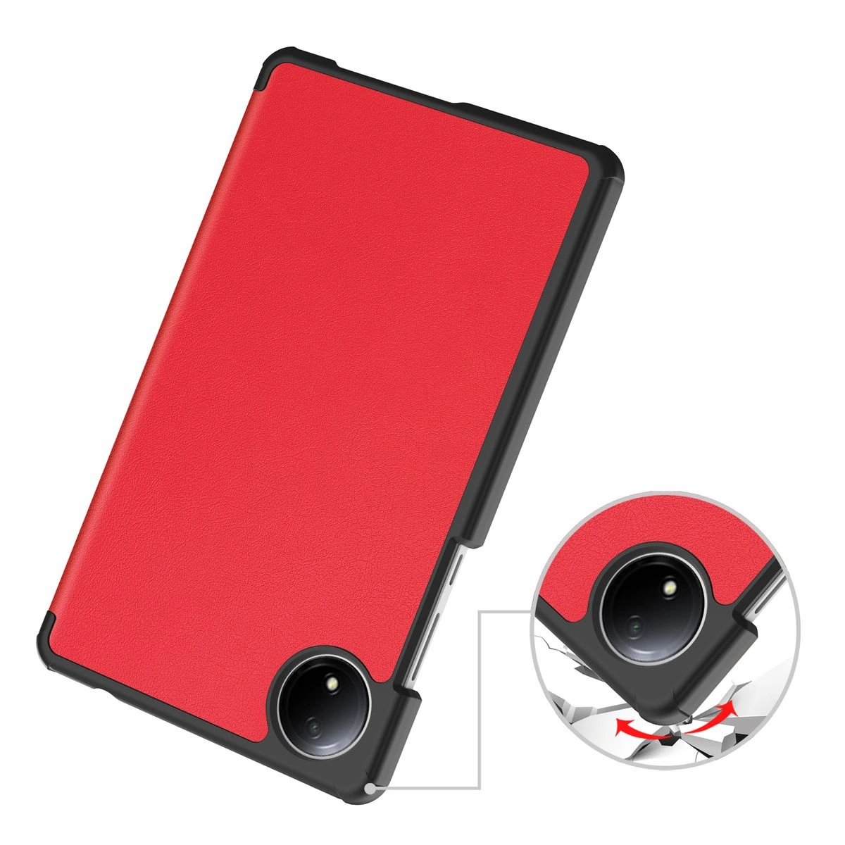 Kryt Bizon Case Tab Croc Xiaomi Redmi Pad SE 8.7 red