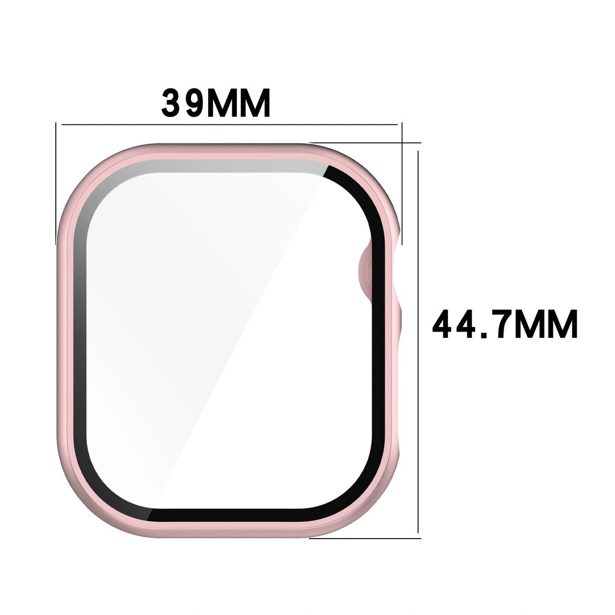 Bizon Case+Glass Watch Apple Watch 10 / 11 42mm light pink