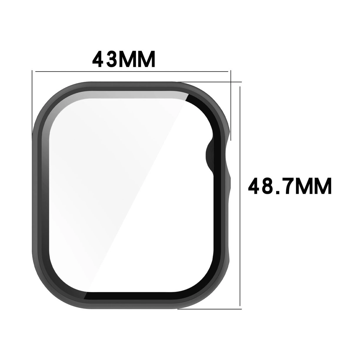 Bizon Case+Glass Watch Apple Watch 10 / 11 46mm black