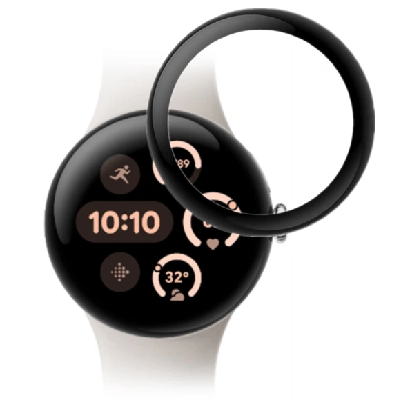 Ochranné sklo Bizon Glass Watch Edge Hybrid Google Pixel 3 41 mm black
