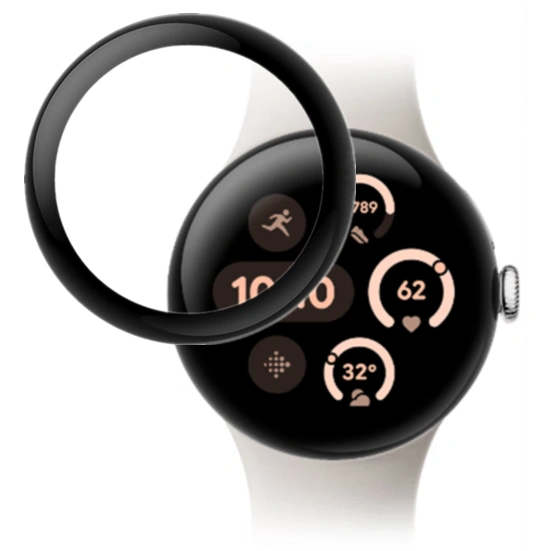 Ochranné sklo Bizon Glass Watch Edge Hybrid Google Pixel 3 45 mm black