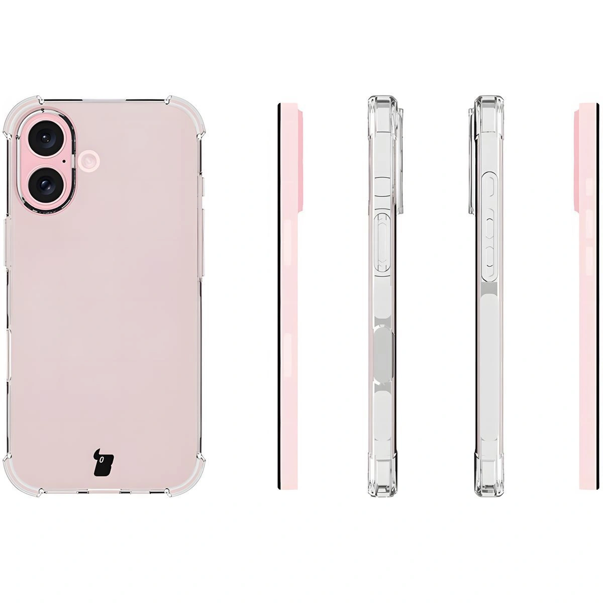 Kryt Bizon Case Clear Pack case + 2x tempered glass + lens glass Apple iPhone 16