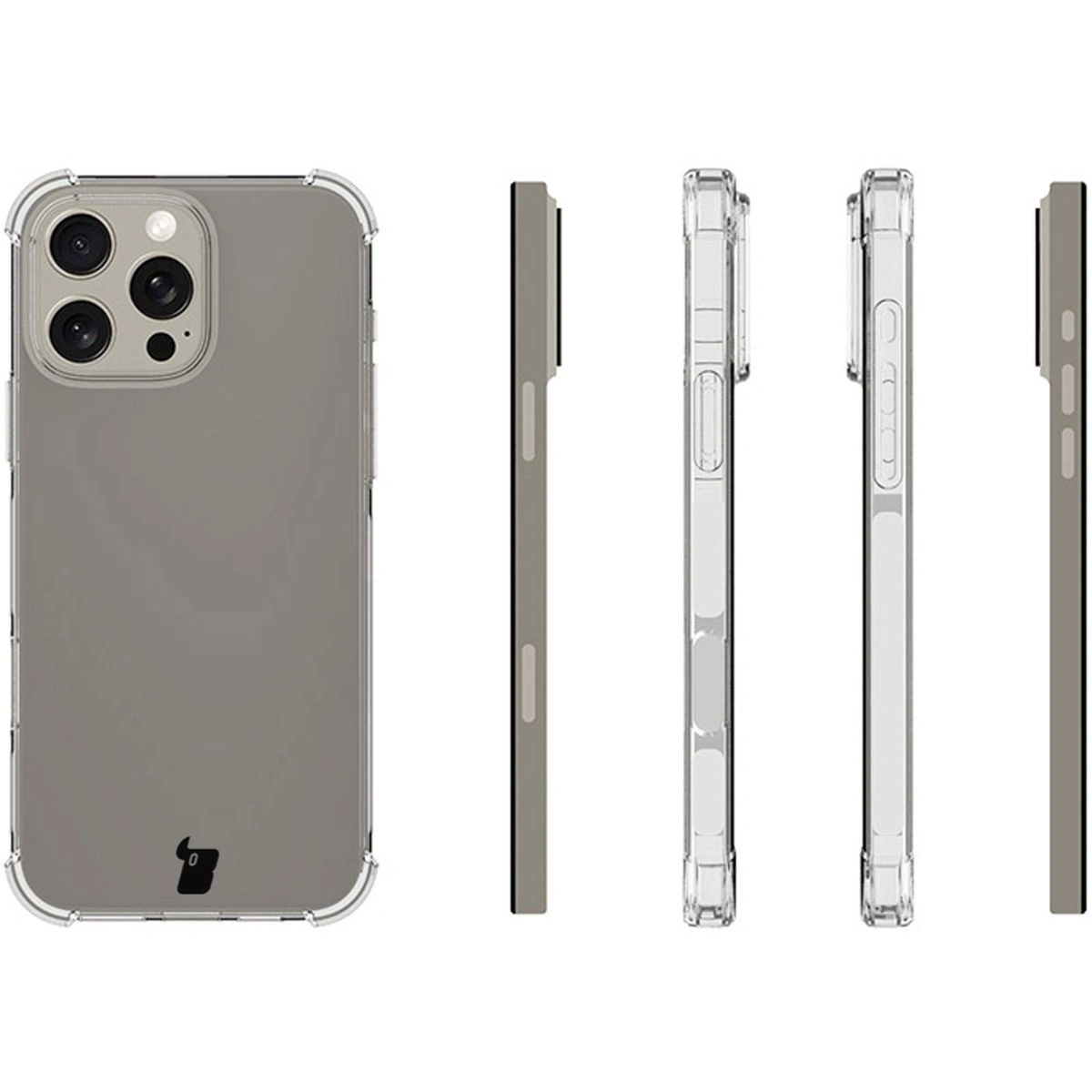 Kryt Bizon Case Clear Pack case + 2x tempered glass + lens glass Apple iPhone 16 Pro Max