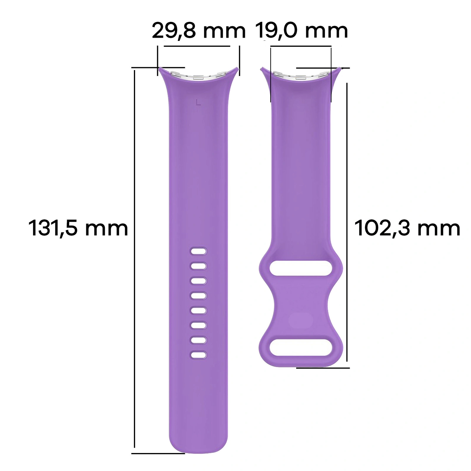 Kryt Bizon Strap Watch Silicone Google Pixel Watch 4 / 3 (45mm) purple