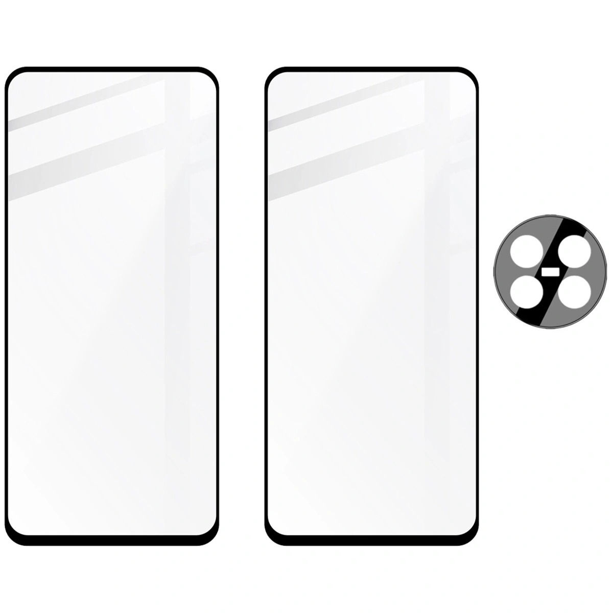 Kryt Bizon Edge 2x tempered screen glass with frame + camera glass Realme 12/12x