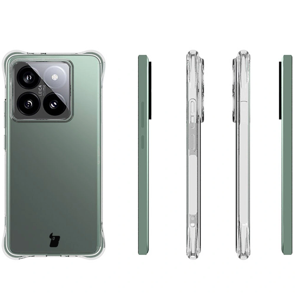 Kryt Bizon Case Clear Pack case + 2x screen glass Xiaomi 14T Pro clear