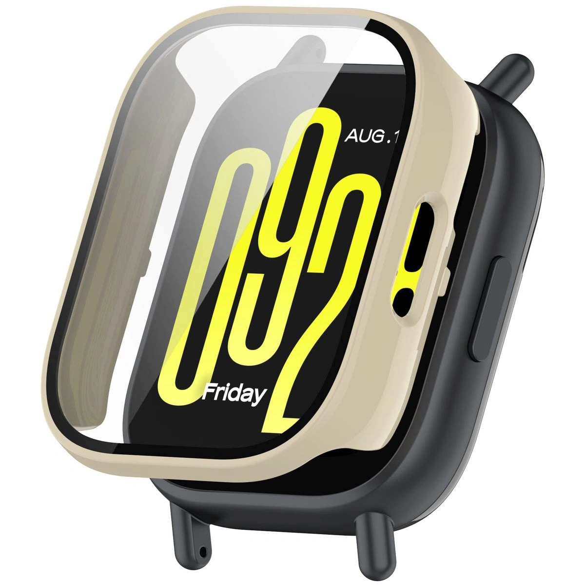 Kryt Bizon Case+Glass Watch Xiaomi Redmi Watch 5 Lite beige