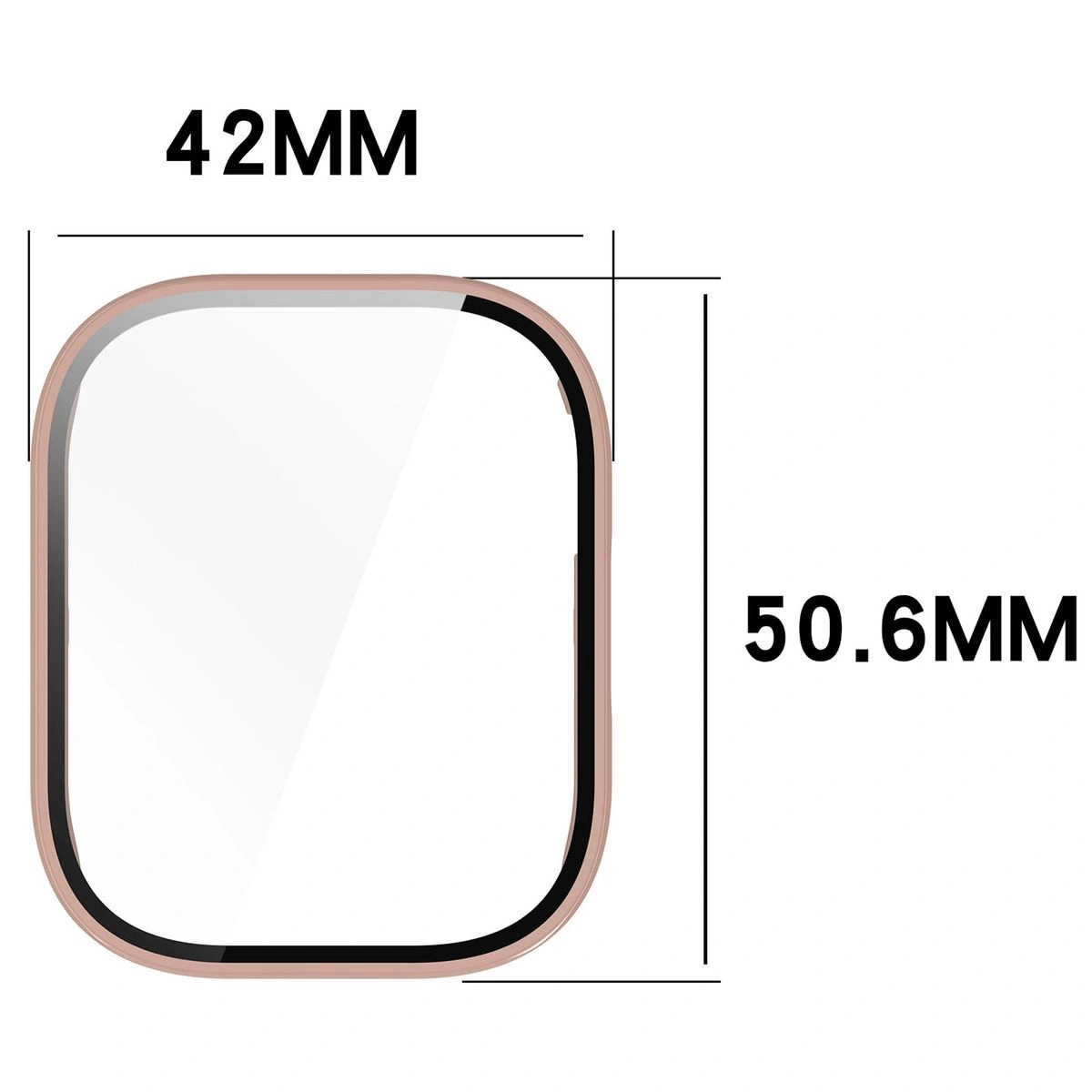 Kryt Bizon Case+Glass Watch Xiaomi Redmi Watch 5 Lite pink