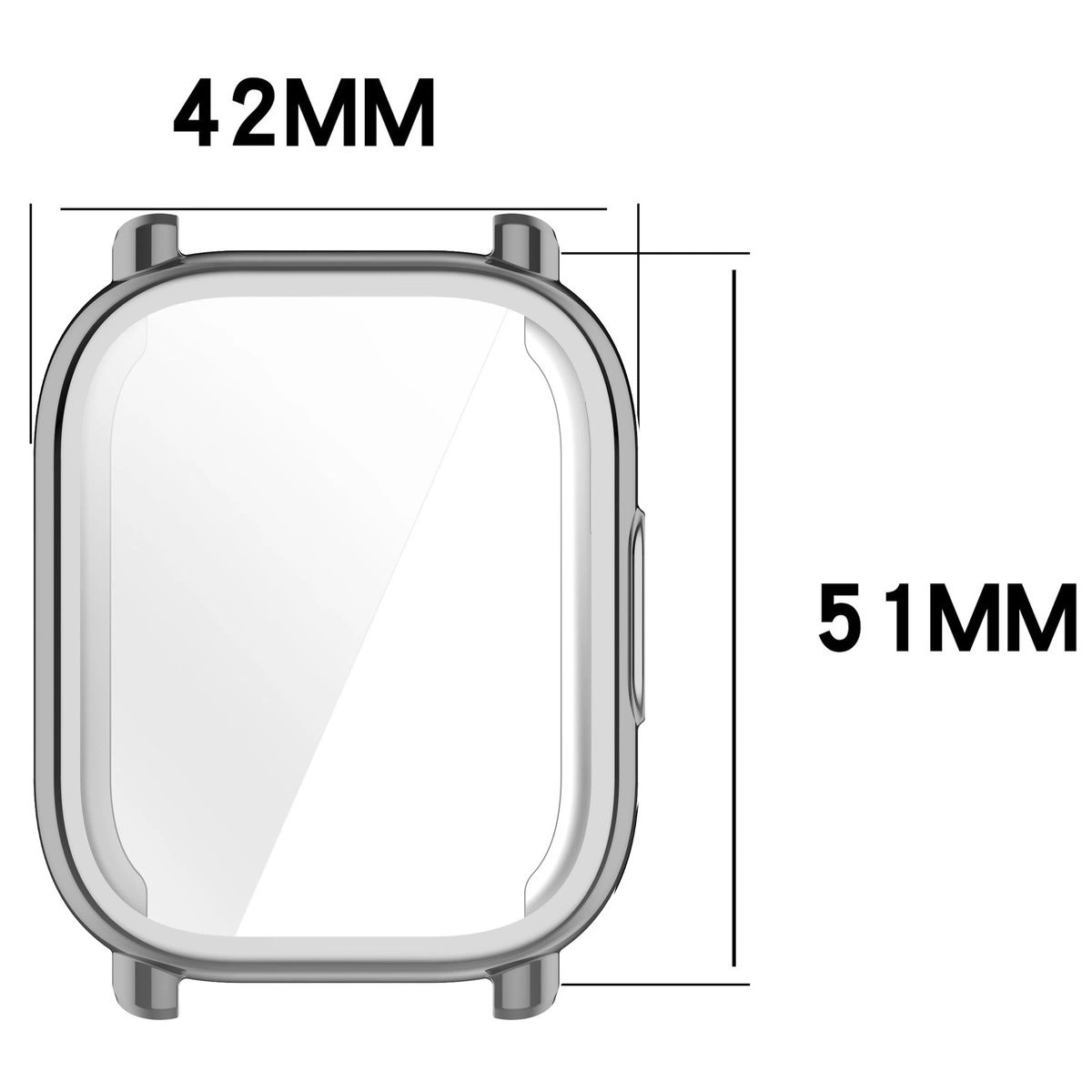 Kryt Bizon Case Watch Felipe Xiaomi Redmi Watch 5 Lite silver