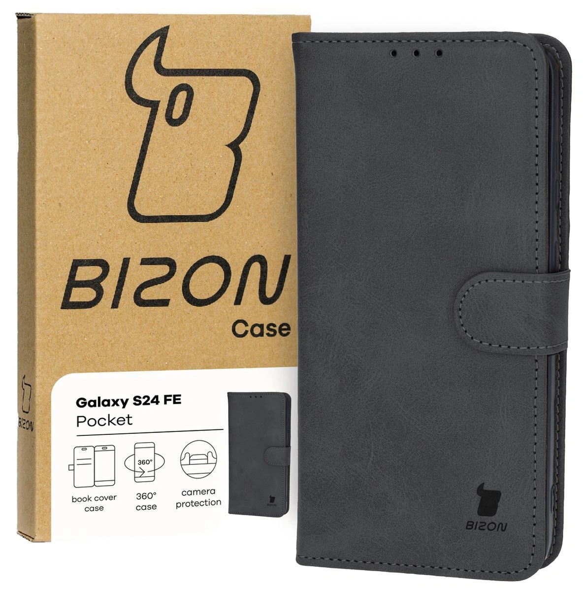 Kryt Bizon Case Pocket Samsung Galaxy S24 FE black