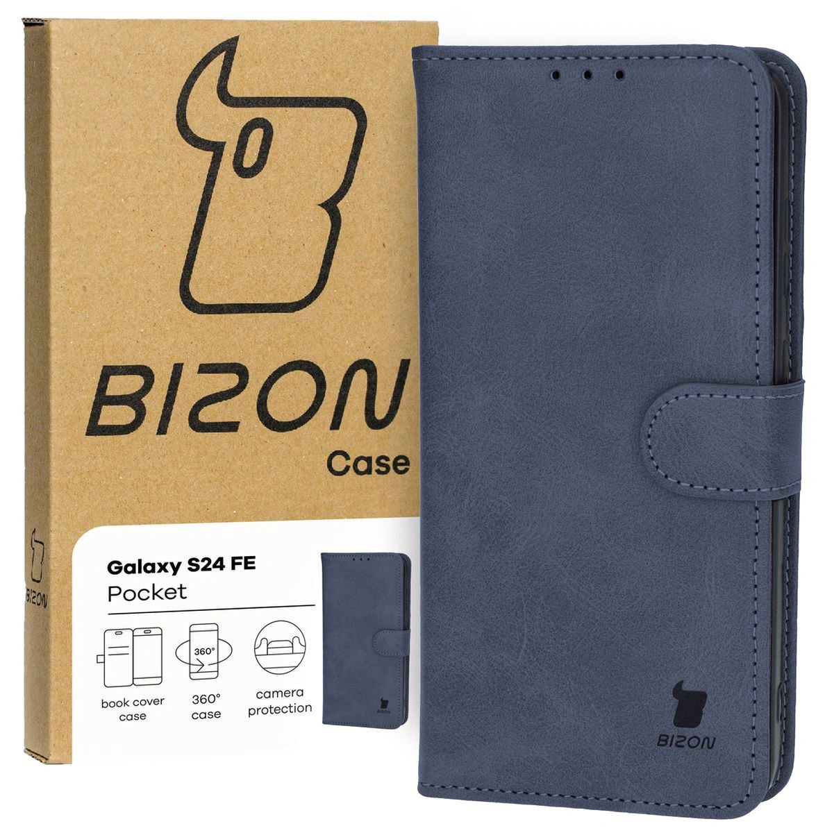 Kryt Bizon Case Pocket Samsung Galaxy S24 FE navy blue